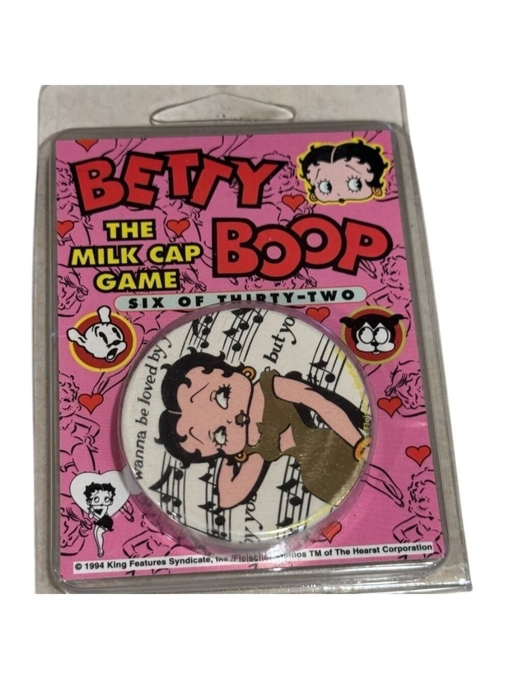 Betty Boop 1994 Milk Cap Game Slammer Factory Sealed